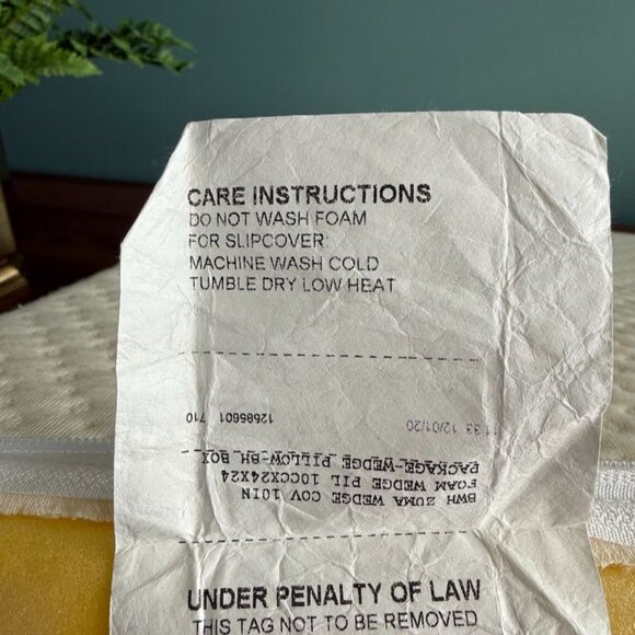 Zuma Foam Wedge Pillow By Brentwood Home With Bamboo Cover Support 10" - Picture 15 of 16